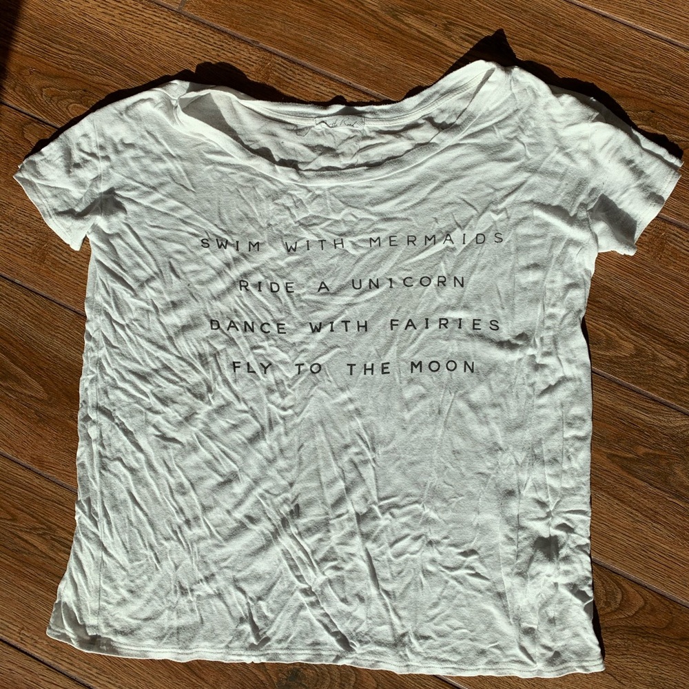 On The Road White Graphic Tee